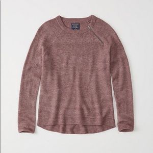Abercrombie Plum Sweater with Zipper